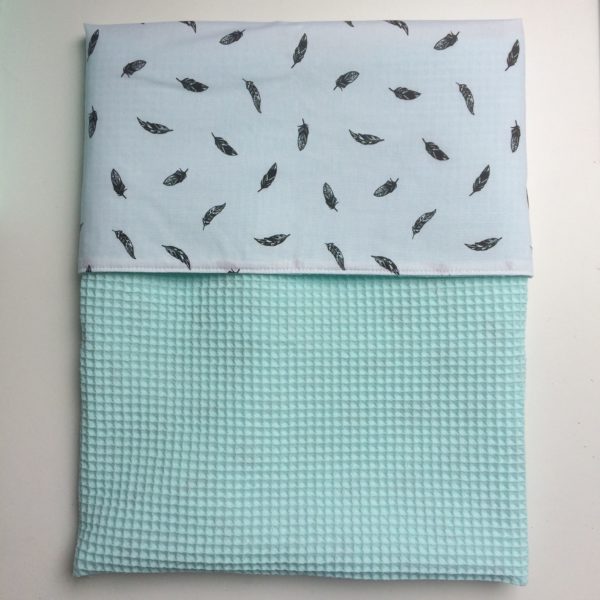 Babydeken veren mintgroen / aqua