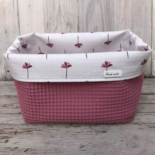 Commodemandje roze palmbomen mauve