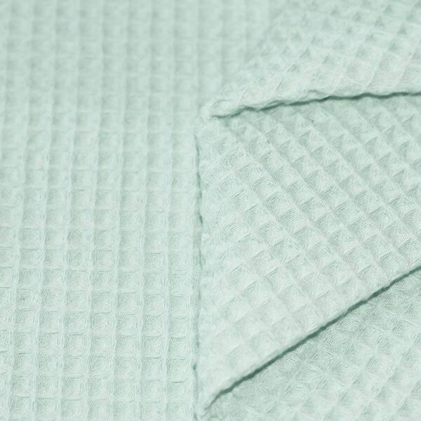 Wafelkatoen - Mint Groen - Per 0,5 Meter