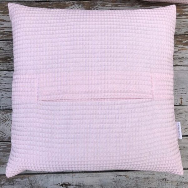 Kussenhoes wafelstof licht roze - Afbeelding 2