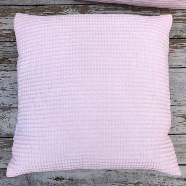 Kussenhoes wafelstof licht roze - Afbeelding 3