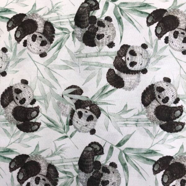 Wit met panda beren detail