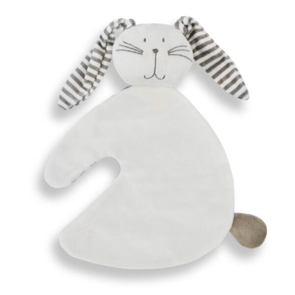 Knuffeldoekje – Met Naam –  Konijn Knuf – Off white - Afbeelding 2