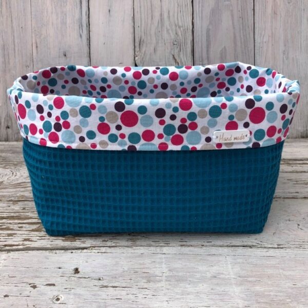 Commodemandje dots fuchsia petrol