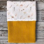 Babydeken okergeel met boho bohemian print