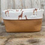 Commodemandje Giraffe Camel wafelstof - Vooraanzicht