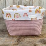 Commodemandje Roze Regenboog Oudroze Wafelstof - Vooraanzicht