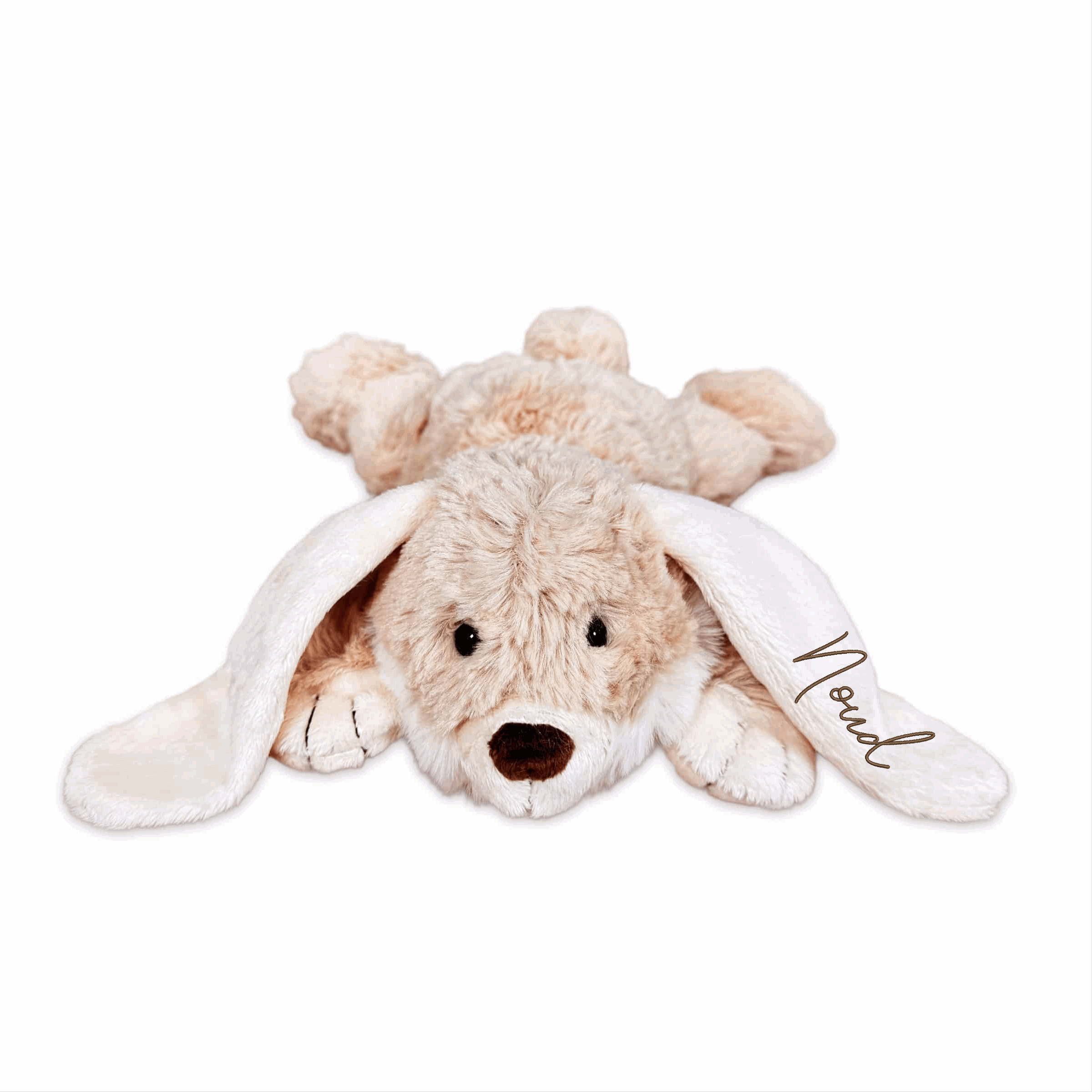 Knuffeltje konijn gepersonaliseerd met naam vooraanzicht