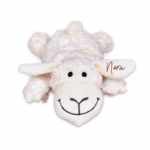 Knuffeltje schaap gepersonaliseerd met naam vooraanzicht
