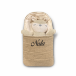 Slaapvriendje Nala met naam gepersonaliseerd vooraanzicht