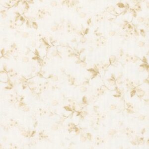 Hydrofieldoek embroidery naturel flowers verschillende formaten - vooraanzicht