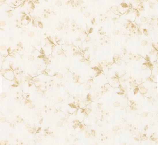 Hydrofieldoek embroidery naturel flowers verschillende formaten - vooraanzicht